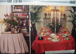 1845 VOGUE 87 TABLECLOTH, NAPKINS, COVERS, SKIRTS, DRAPE PATTERN